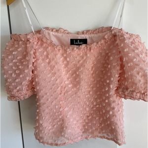 Lulus swiss dot Blouse